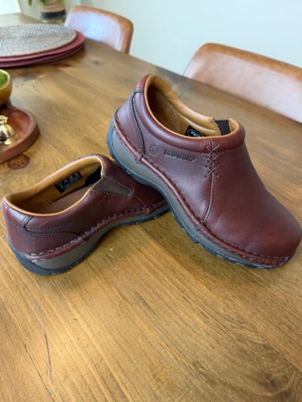 Red Wing Stock #1621 Safety Toe Leather Work Slip On Loafers Women's Size 5